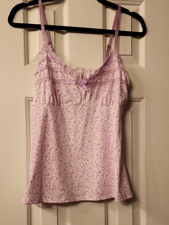 Laura Ashley Other - Laura Ashley Lavender Floral Lace-Trim Camisole